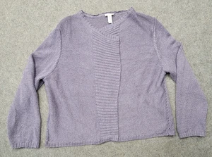 Cárdigan Chico's para mujer púrpura tejido abierto suéter talla grande 4 - Imagen 1 de 6