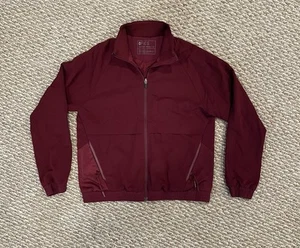 FIGS Small Sydney Performance Scrub Jacket Full Zip Burgundy Red Wine - Picture 1 of 14