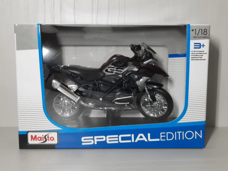 Modellino Statico BMW R 1200 GS (2017) Maisto Moto Nero Scala 1:18 - Immagine 1 di 1