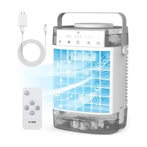 1600ml Dual Tank Evaporative Air Cooler w/Remote,3 Speed 2 Mist Modes,Personal M - Picture 1 of 7