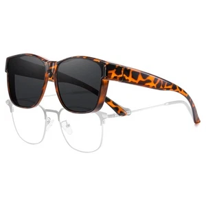 Over Glasses Sunglasses for Women Men Polarized Square Fit Over Shades for Dr... - Picture 1 of 6