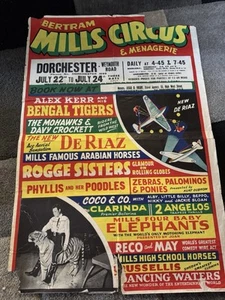Dorchester Bertram Mills Zirkus Poster in schlechtem Zustand Cirque Affiche Plakat - Bild 1 von 1
