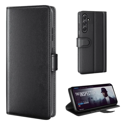 PHASE9 TEC-EXPERT ECHT LEDER Handyhülle für Samsung Galaxy A05s Lederhülle Klapphülle Case 9H Glas