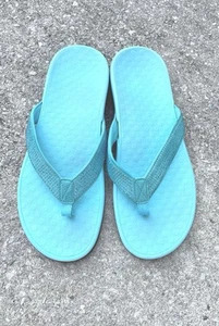 VIONIC Aqua Blue Tiders Sandals - 11M - Rubber Bottom w/ Rhinestones -*NO LABEL* - Picture 1 of 8