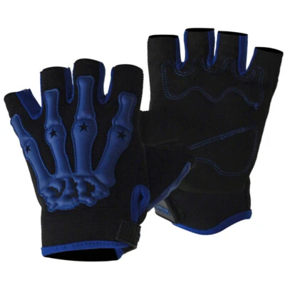 Guantes de carreras de motocicletas deporte ciclismo calavera hueso esqueleto dedos completos guantes EE. UU. Foto 1 de 4