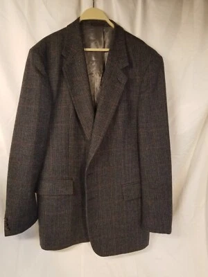 VTG Savile Row Men's Tweed Sport Coat Blazer Two Button Brown 100% Wool Size 44L - Image 1 of 4