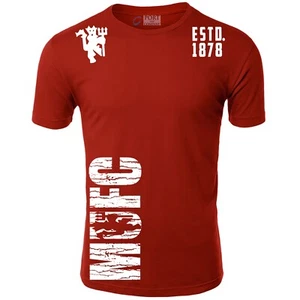 New MUFC Manchester United Soccer Football Cotton Fifa Shorts Sleeve T Shirt - Picture 1 of 17
