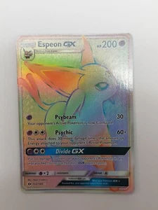 Espeon GX - 152/149 Sun & Moon Base (Pokemon) Secret Rainbow Rare - Picture 1 of 3