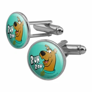 Scooby-Doo Ruh Roh Runde Manschettenknöpfe Set Silber Farbe - Bild 1 von 6