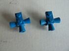 LEGO Brick 1 x 1 with Positioning Rockets (3963) BLUE X2 (58)