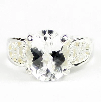 Silver Topaz, 925 Sterling Silver Ladies Ring, SR369-Handmade - Image 1 of 4