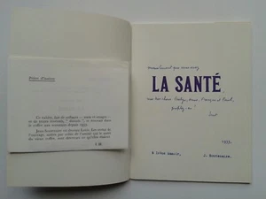 Louis SCUTENAIRE " La santé " Edit° Brassa avec ENVOI, 1977 irène hamoir - Picture 1 of 1