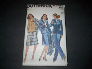 De Colección Patrón Butterick 3977 Misses' Chaqueta Semi-Ajustada Falda Pantalones Chal 14 Unc - Imagen 1 de 3