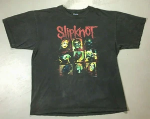 SLIPKNOT tee T-Shirt Size XL Vintage 2001 Faded Distressed 2 Sided Metal Band - Picture 1 of 7
