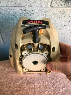 1  oem RYOBI 775R 16"  31cc GRASS  Trimmer RECOIL ASSEMBLY , SHROUD & SWITCH - Image 1 of 4