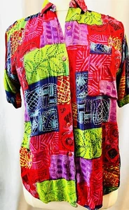 Blusa multicolor manga corta talla M - Imagen 1 de 7