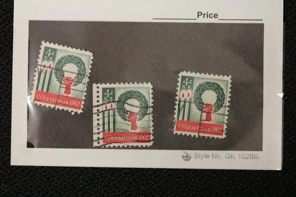 Vintage Cancelled 4 cent  CHRISTMAS Stamps  - 1962 - Image 1 of 1