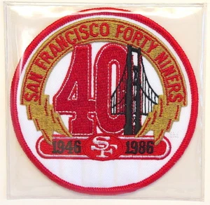 SAN FRANCISCO 49ERS 40th ANNIVERSARY NFL TEAM PATCH Willabee & Ward ~ PATCH ONLY - Picture 1 of 1