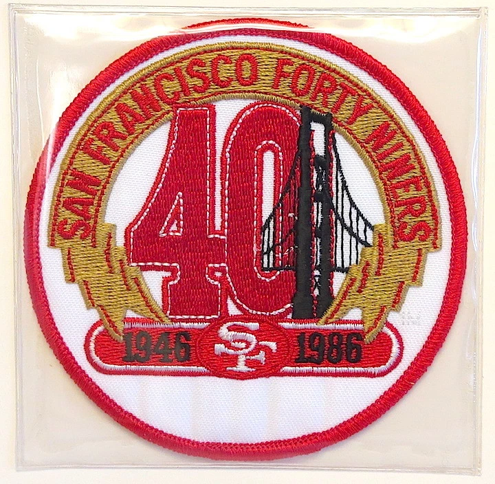 SAN FRANCISCO 49ERS 40th ANNIVERSARY NFL TEAM PATCH Willabee & Ward ~ PATCH ONLY - Image 1 of 1