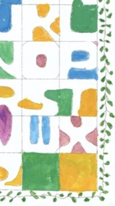Alphabet Art 11x10" Vine Muted Baby Room MCM 80s Garden Drawing Letters Fonts JB - Picture 1 of 3