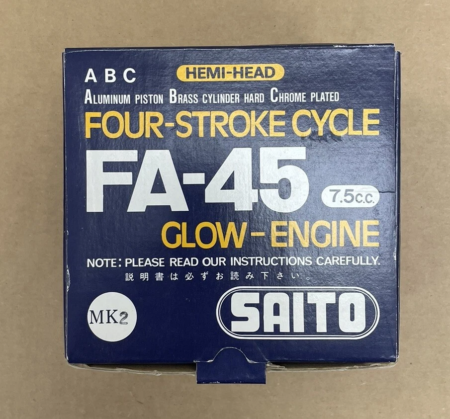 De colección SAITO FA-45 4 Tiempos R/C Carreras Atado Barco Motor Marino Nuevo de Lote Antiguo Completo Foto 1 de 4