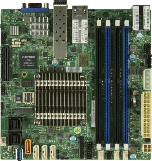 Supermicro A2SDi-H-TP4F Mini-ITX Motherboard - Image 1 of 1