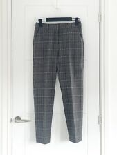 Ladies Grey Check Pattern Trousers Size S