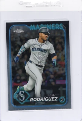 2024 Topps Chrome Julio Rodriguez Lids Mitchell & Ness Variation SP #49 - Image 1 of 2