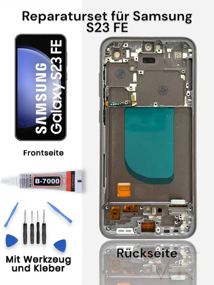 Für Samsung Galaxy S23 FE LCD ( OLED ) Display mit Rahmen Einheit Schwarz - Bild 1 von 1