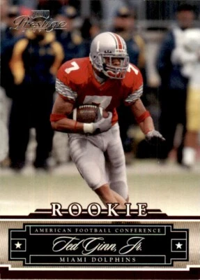 2007 Playoff Prestige Ted Ginn Jr. Rookie Miami Dolphins #164 NFL Football - Image 1 of 2
