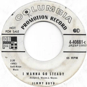 JIMMY BOYD I Wanna Go Steady on Columbia hillbilly bop 45 HEAR - Picture 1 of 2