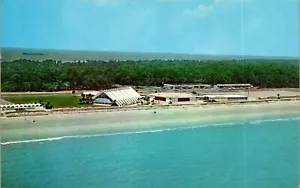 Vintage Postcard Mermaid Show Aquarama & Beach Jekyll Island GA Glynn County - Picture 1 of 3