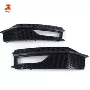 Black Honeycomb Fog Light Grille for 2013-2015 Audi A4 S-Line/S4 - Bild 1 von 12