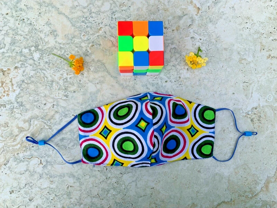 Women's Face Masks, Circles, Floral, Diamonds, Triangles, Washable, Reusable, US - Image 1 of 1