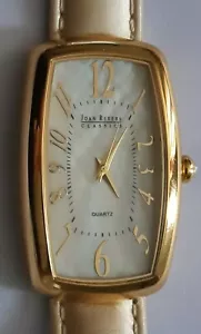 Joan Rivers Classics Collection Watch Metallic Leather Band Mother of Pearl Face - Picture 1 of 11