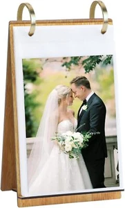 4x6 Bilderrahmen Flip Fotoalbum auf Ständer vertikales Display für Tischplatte, 60 P... - Bild 1 von 1