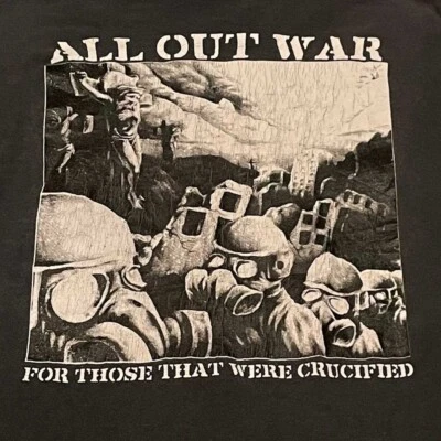 For Those Who Were Crucified  All Out War Band Shirt Front Black S-5XL - Image 1 of 3