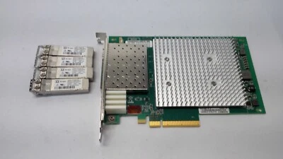 QLogic QLE2694-SR 16Gbs Quad Port FC PCI Express Gen3 x16 HBA Card w/4 SFP - Image 1 of 3