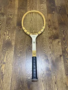 Vintage Wood 1982 WILSON Jack Kramer Autograph MidSize 4 5/8 Tennis Racket NICE - Picture 1 of 9