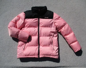 Schott Puffer Jacket Womens Medium Pink Hooded Padded NYC Snow Outdoor Ski Mens - Picture 1 of 17