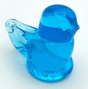 Glass Bluebird of Happiness SIGNED Ron Ray Hand Blown Blue Bird Figurine, 1998 - Picture 1 of 4