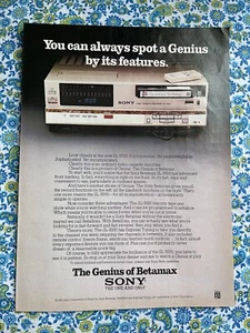 Vintage 1981 Sony Betamax Print Ad - Bild 1 von 7