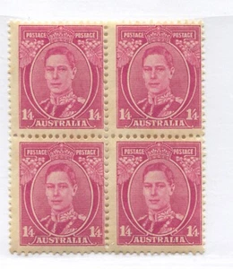 Australia 1938 1/ 4d block of 4 unmounted mint NH - Picture 1 of 1