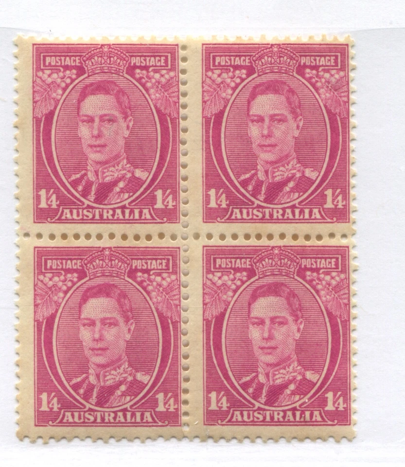 Australia 1938 1/ 4d block of 4 unmounted mint NH - Image 1 of 1