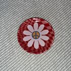 Ceramic Peace Sign Floral Checkerboard y2k Earring Petri Dish 4” Diameter NEW