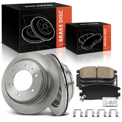 6Pcs Disc Rotors & Ceramic Brake Pads for Honda Passport 94-02 Acura Isuzu Rear - Image 1 of 4