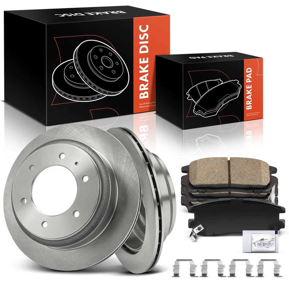 6 piezas rotores de disco y pastillas de freno de cerámica para Honda Passport 94-02 Acura Isuzu trasero Foto 1 de 4