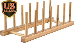 Bamboo Wooden Dish Rack Plates Holder Compact Kitchen Storage Cabinet Organiz... - Picture 1 of 1