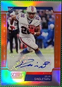 Devin Singletary /10 2019 Panini Score First Down Rookie RC Auto Bills Giants SP - Picture 1 of 3