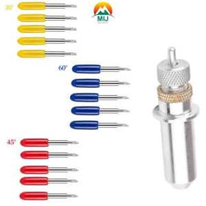 Roland Cutting Plotter Vinyl Cutting Blade Holder + 15pcs 30 45 60 Degree Blade - Picture 1 of 11